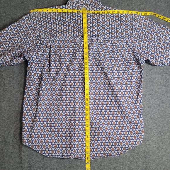 Red Eye Vintage Marc Daniels Mens L Button Down Long Sleeve Shirt Retro Pattern - Picture 6 of 9